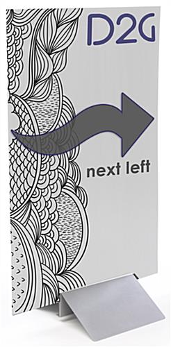 Silver Double Sided Sign Holder for Trade Shows or Conventions