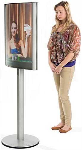 Aluminum Curved 22 x 28 Poster Stand