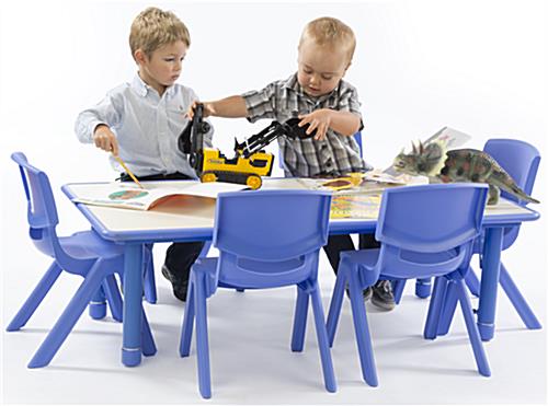 Blue Toddler Table and Chair Sets, (10) 12"h Seats