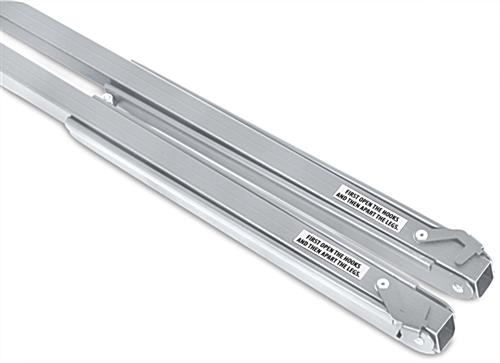 Silver portable bi-fold easel