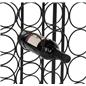 Wine rack with wheels and matte black iron metal frame 