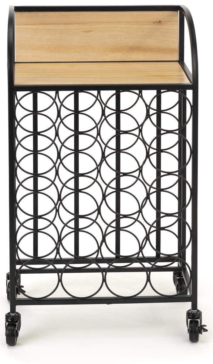 Wine Rack with Wheels 2 Locking and 2 NonLocking Casters