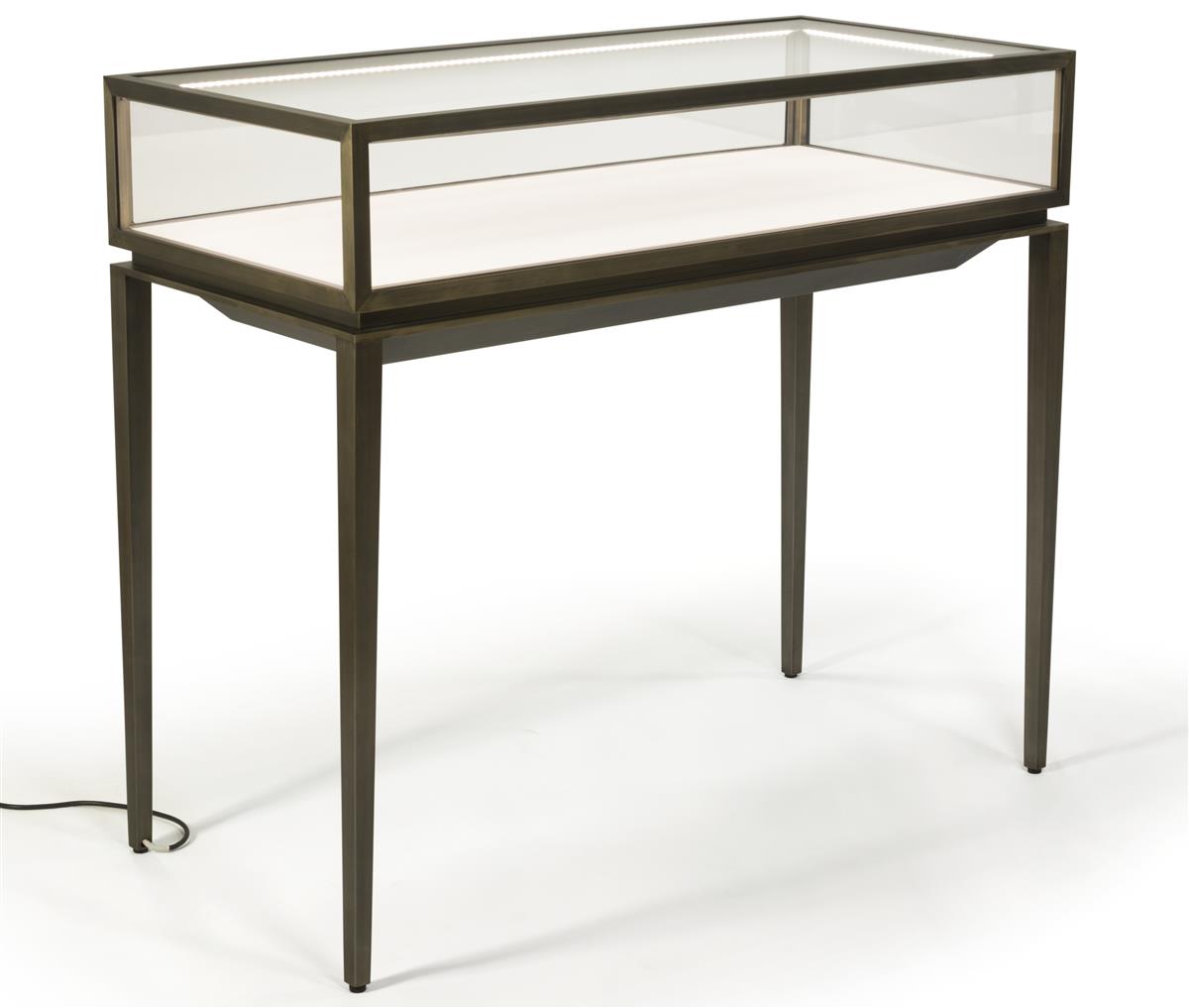 Tempered Glass Modern Jewelry Display Table
