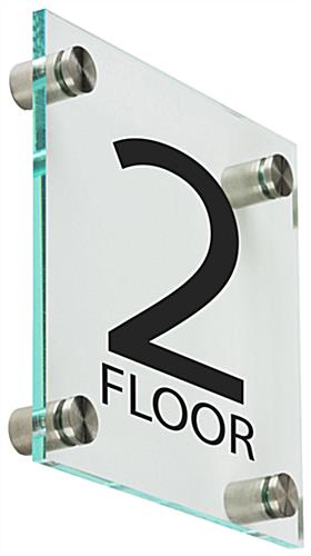 Floor Number Signs, Clear