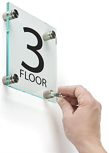 Floor Number Signs, Mounts .625" from Wall