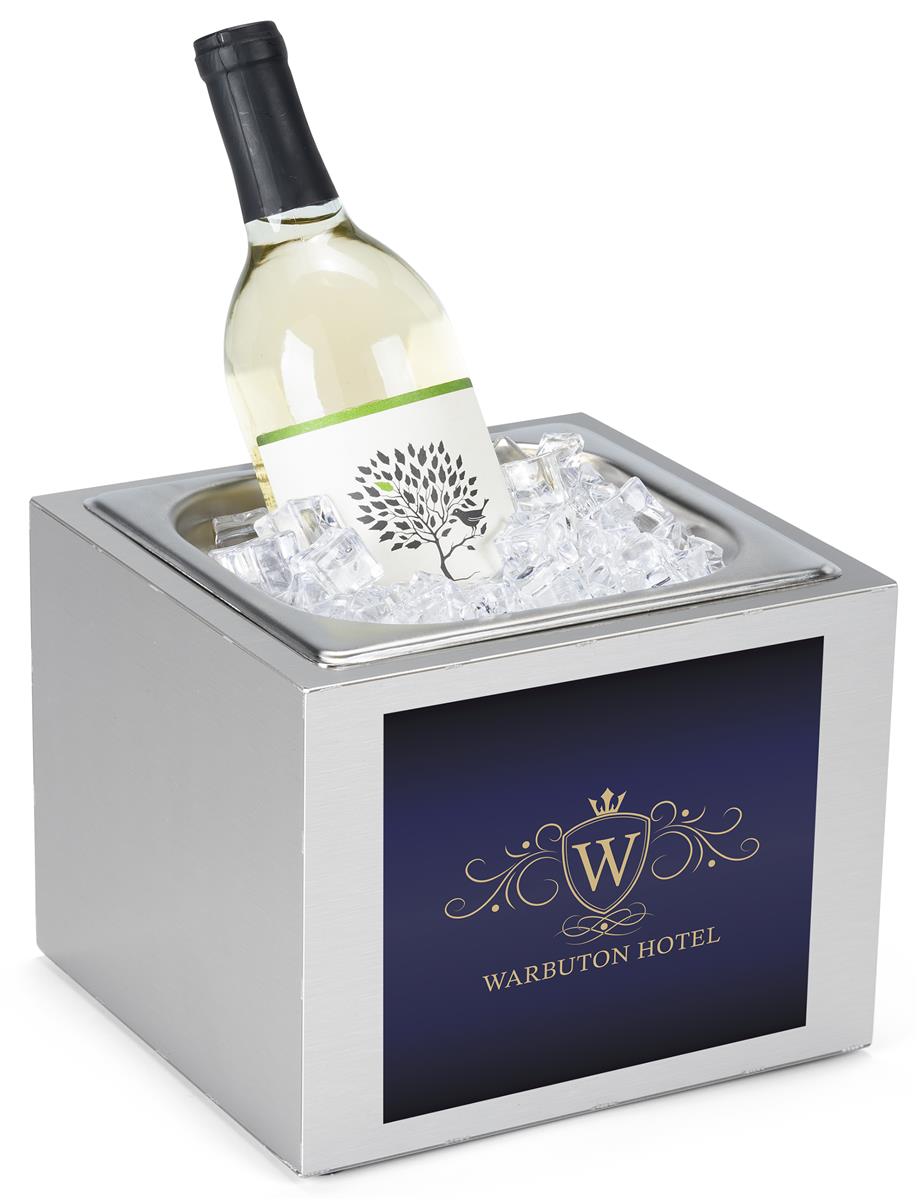 Branded Steel Countertop Ice Bin Full Color UV Digital Printing