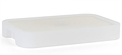 Light up serving tray is rectangular in design