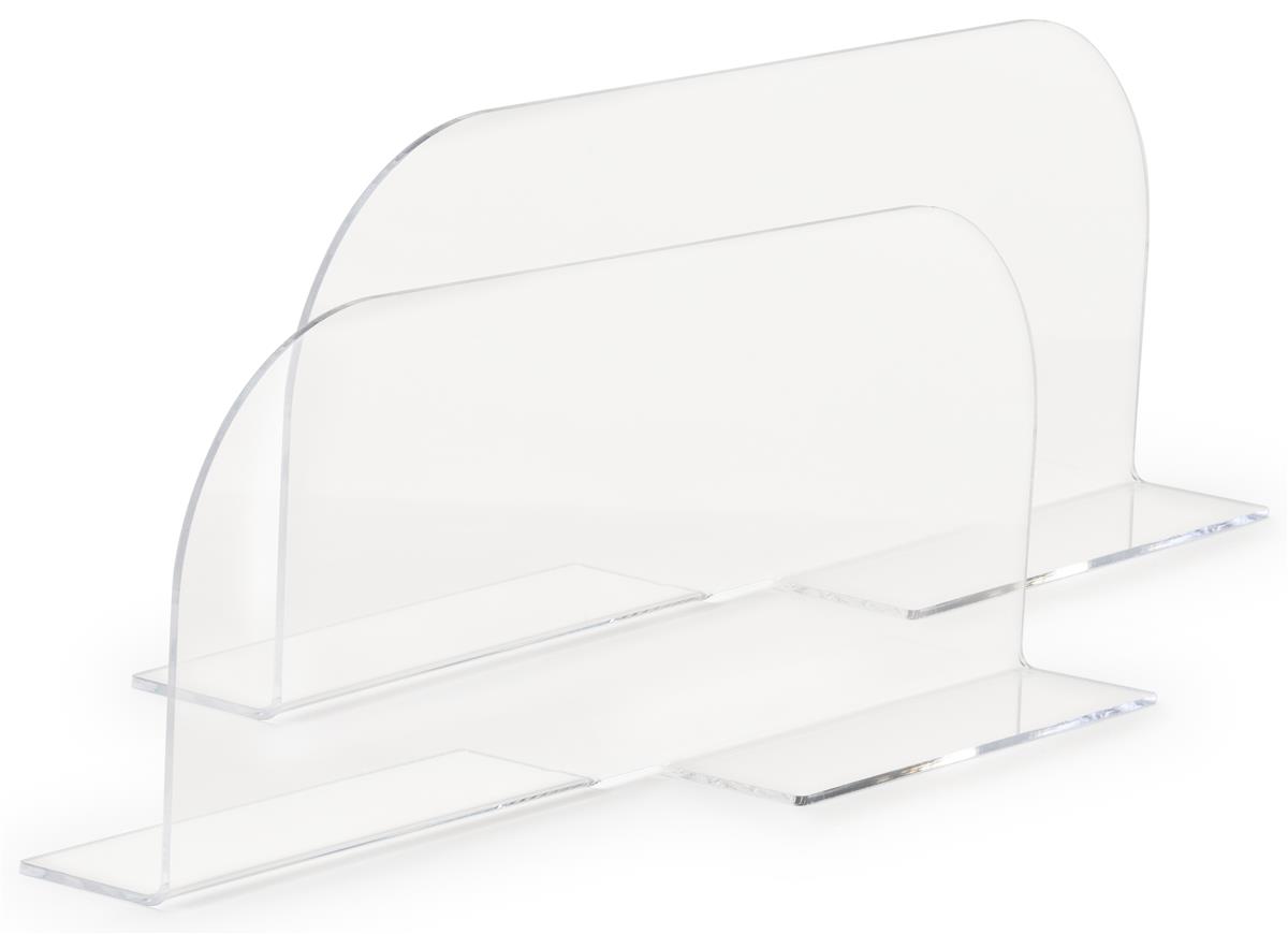 Acrylic Dividers for Metal Shelving Set of Two