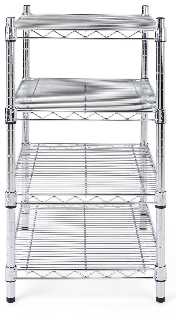 Metal Wire Shelving Unit 4 Industrial, 24 Inch Wide Shelving Unit