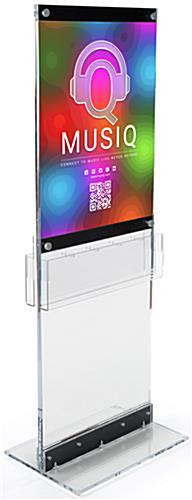 Custom Acrylic Display with Pockets & Double Sided Poster Stand