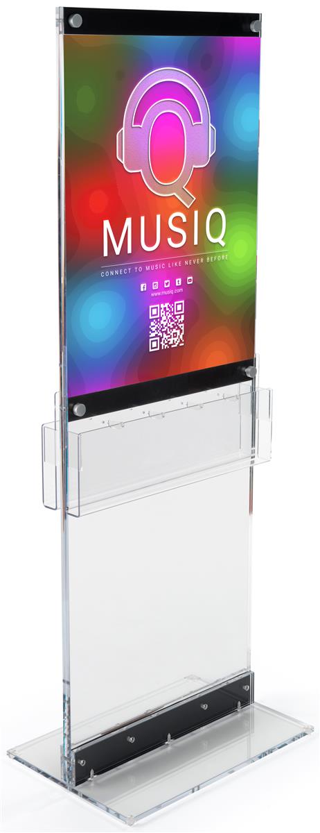 Custom Acrylic Display with Pockets & Double Sided Poster Stand