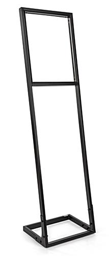 SEG push fit sign stand with 5 1/2 ft tall freestanding angled frame