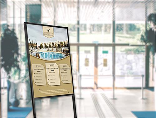24x36 SEG fabric poster display for hotel lobbies or resort settings