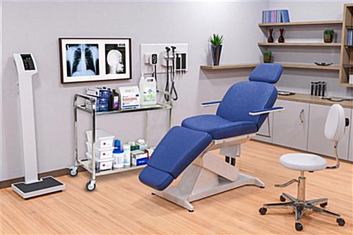 2 tier stainless steel service cart is easily portable