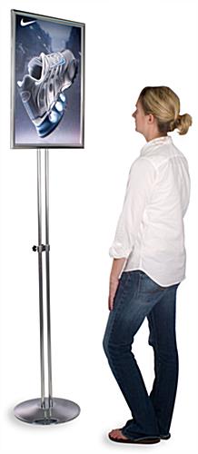Poster Display: Fully Adjustable, 18" x 24" Chrome