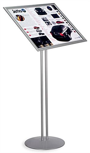 Poster Stand w/Fully Adjustable Design: 18" x 24" Silver