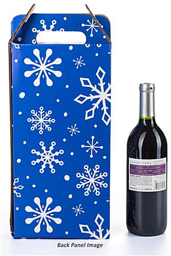 Pre-printed cardboard wine carrier is sold in a package of 25