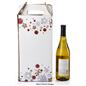 Happy holiday pre-printed cardboard wine carrier is sold in a package of 25