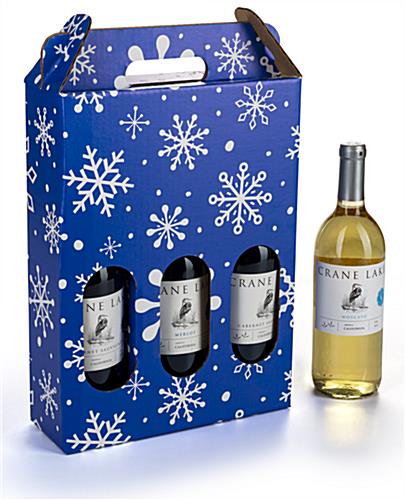 Pre-printed cardboard wine carrier with single sided printing