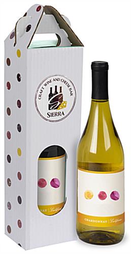 Custom printed wine bottle gift box has easily assembly