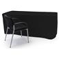 Black custom printed fitted tablecloths with machine washable fabric