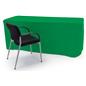 Kelly green custom printed fitted tablecloths with four sided design