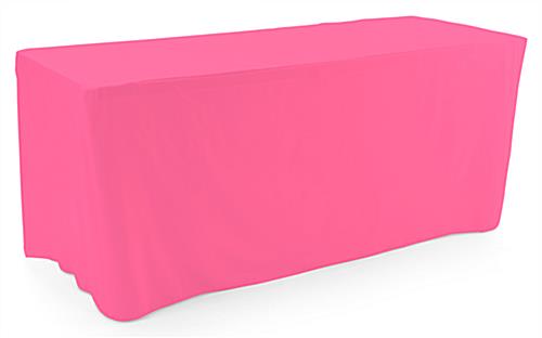 Pink trade show table throws 