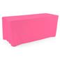 Pink trade show table throws 