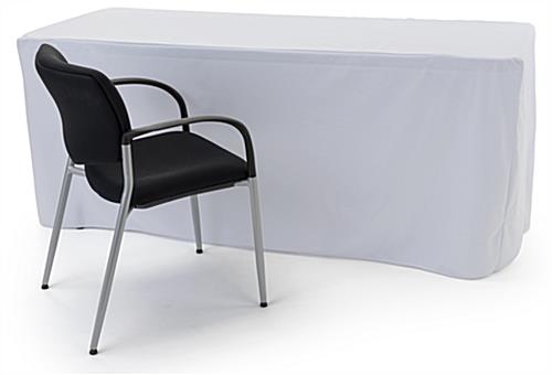 Durable trade show table throws are made of polyester material 