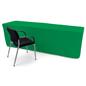 Kelly green trade show table throws cover 8 foot tabletops