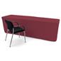 Burgundy trade show table throws with premium polyester fabric 