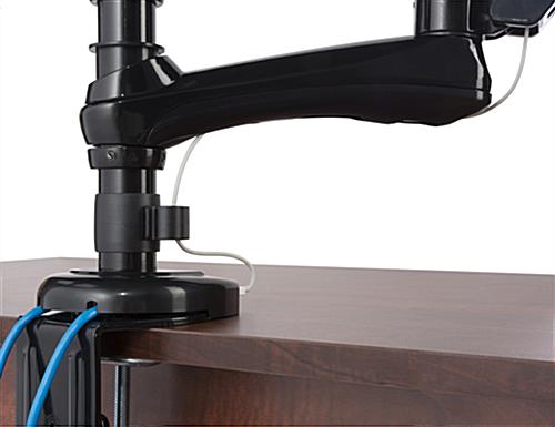 Desk Mount Dual Monitor Arm with Wire Organization