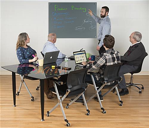 48 x 36 Magnetic Glass Dry Erase Board for Offices
