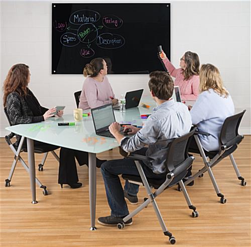 60 x 36 Magnetic Glass Marker Board for Conference Rooms