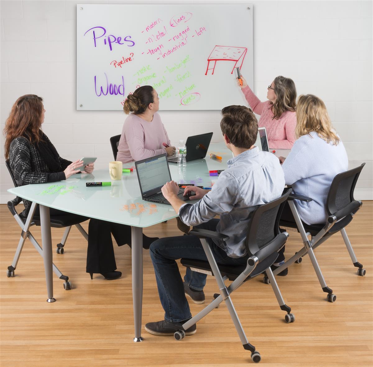 Glass Marker Board Dry or Wet Erase