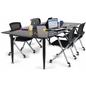 Black Glass Top Dry Erase Table with Spacious Design