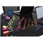 Black Glass Top Dry Erase Table with Wet Erase Markers