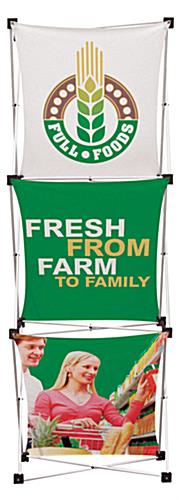 Popup trade show displays with single-sided artwork
