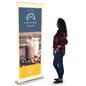 33" retractable vinyl banner stand with durable base