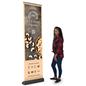 Tall banner stand with durable base