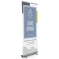 Roll up display stand is retractable 