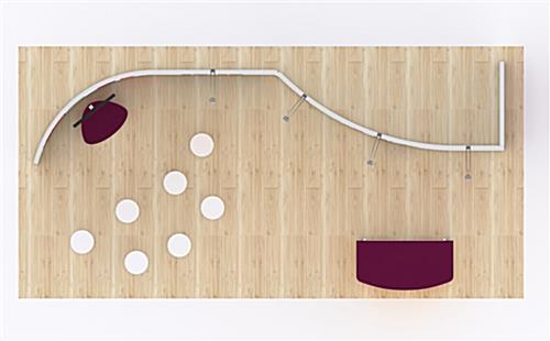 Modular trade show display with locking storage 
