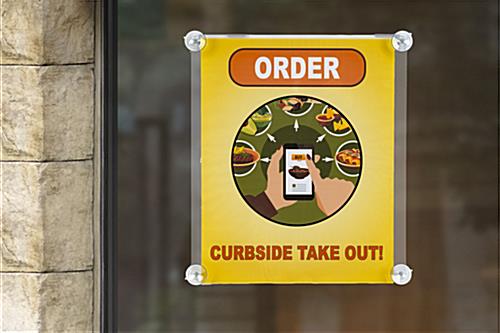 window sign holder with large 22 inch by 28 inch format