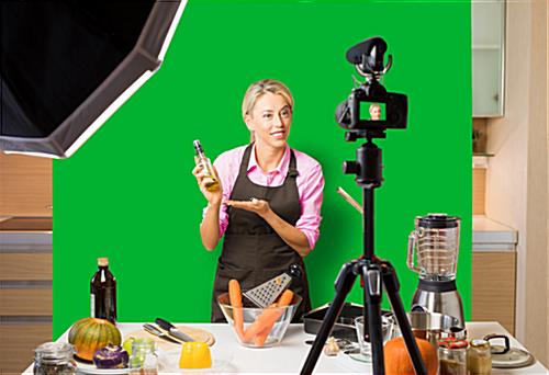 Hanging green screen backdrop with 0.12 mm thick material