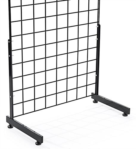 Secure 1 display panel to the black "L" shaped gridwall base