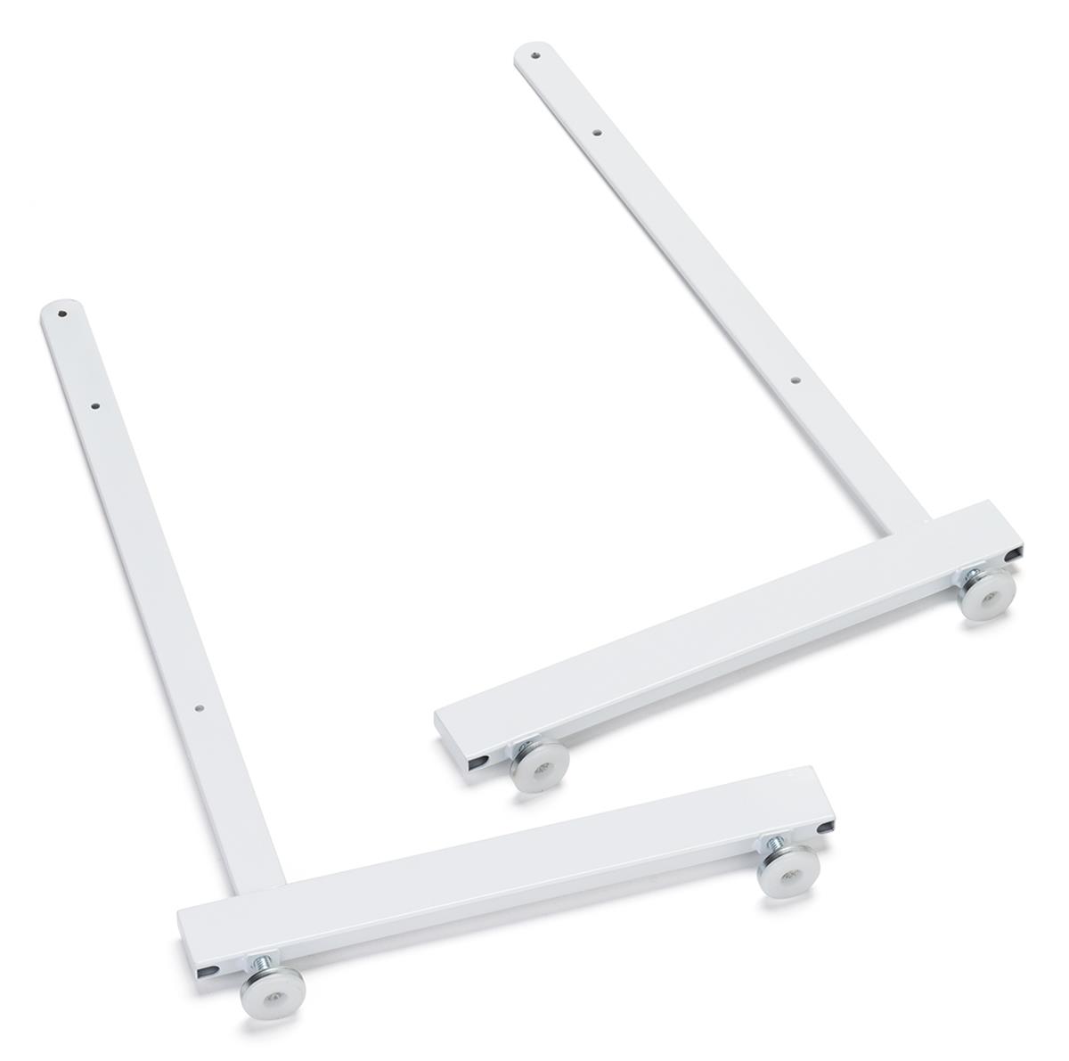 White "L" Shaped Gridwall Base 4 Floor Levelers