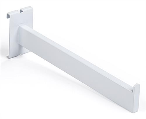 Lipped edge white 12" square tube gridwall faceout arm