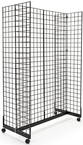 Black Gridwall H-Unit Gondola | 4-Sided Retail Display