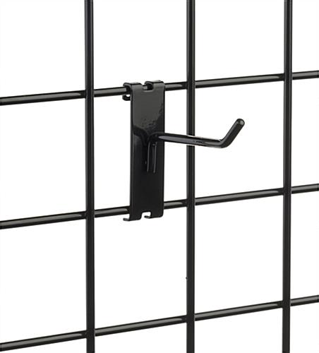 Set of (25) 4" black gridwall hook