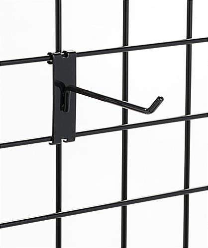 Glossy 6" black gridwall peg hook 